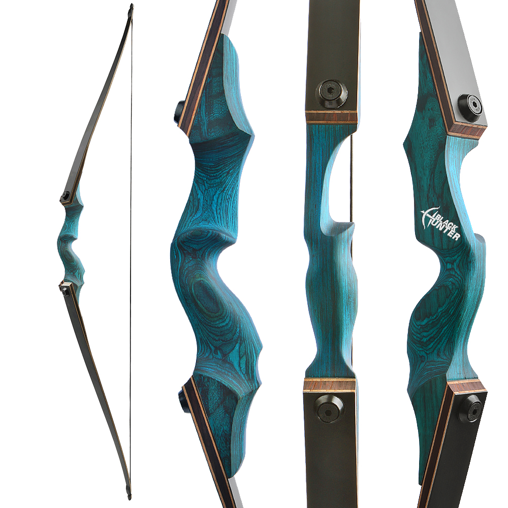 BLACK HUNTER Longbow 20-60LBS Archery Bowhunting