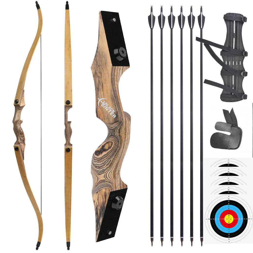 TOPARCHERY 60" Takedown Recurve Bow - 30-50lb Draw, Right Hand - Hunting/Target