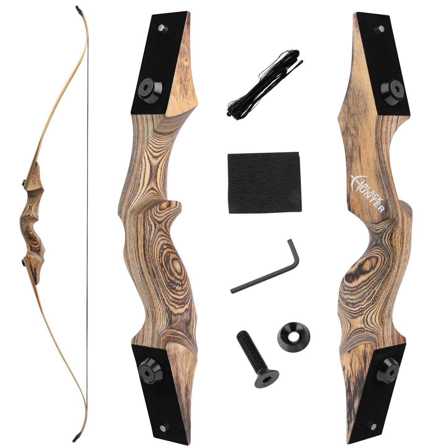 BLACK HUNTER Archery 60" Takedown Recurve Bow and Arrow Set-AMEYXGS Archery