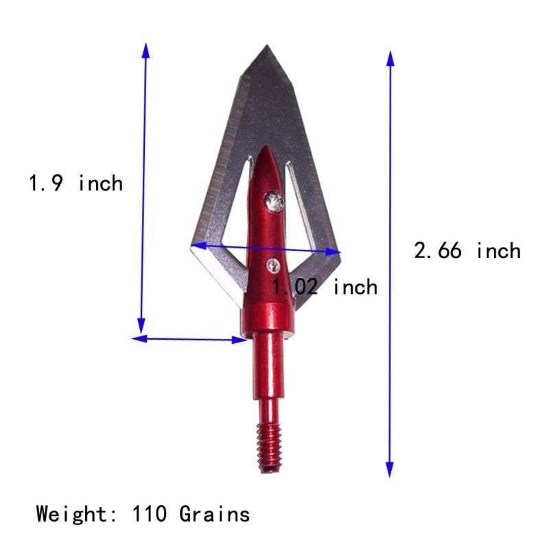 🎯Broadheads Blades Arrowheads with Box for Huning Compound Bow Crossbow-AMEYXGS Archery