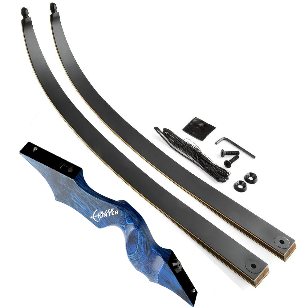 BLACK HUNTER 60'' Archery Traditional Hunting 20-60LBS Recurve Bow RH&LH