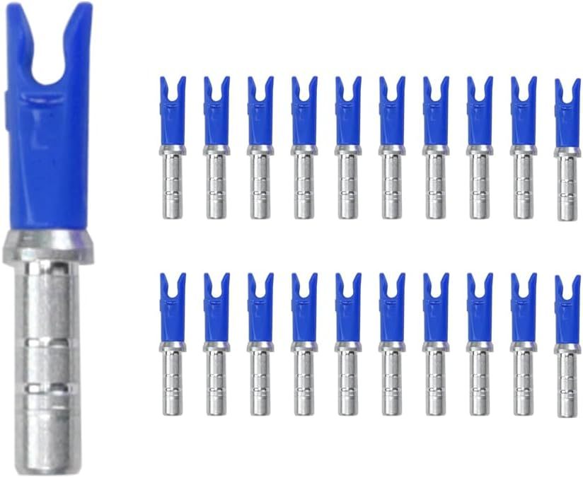 Archery Arrow Nocks ID 4.2mm/.165" Aluminium Insert Tail (20/Set)