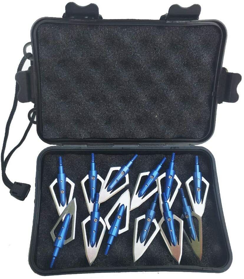 🎯Broadheads Blades Arrowheads with Box for Huning Compound Bow Crossbow-AMEYXGS Archery