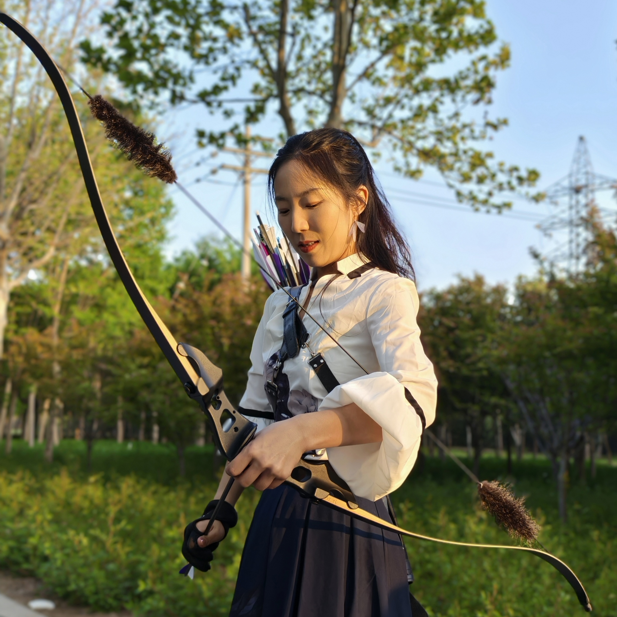60" Hunting Recurve Bow 20-55lbs Takedown Aluminum Riser Archery