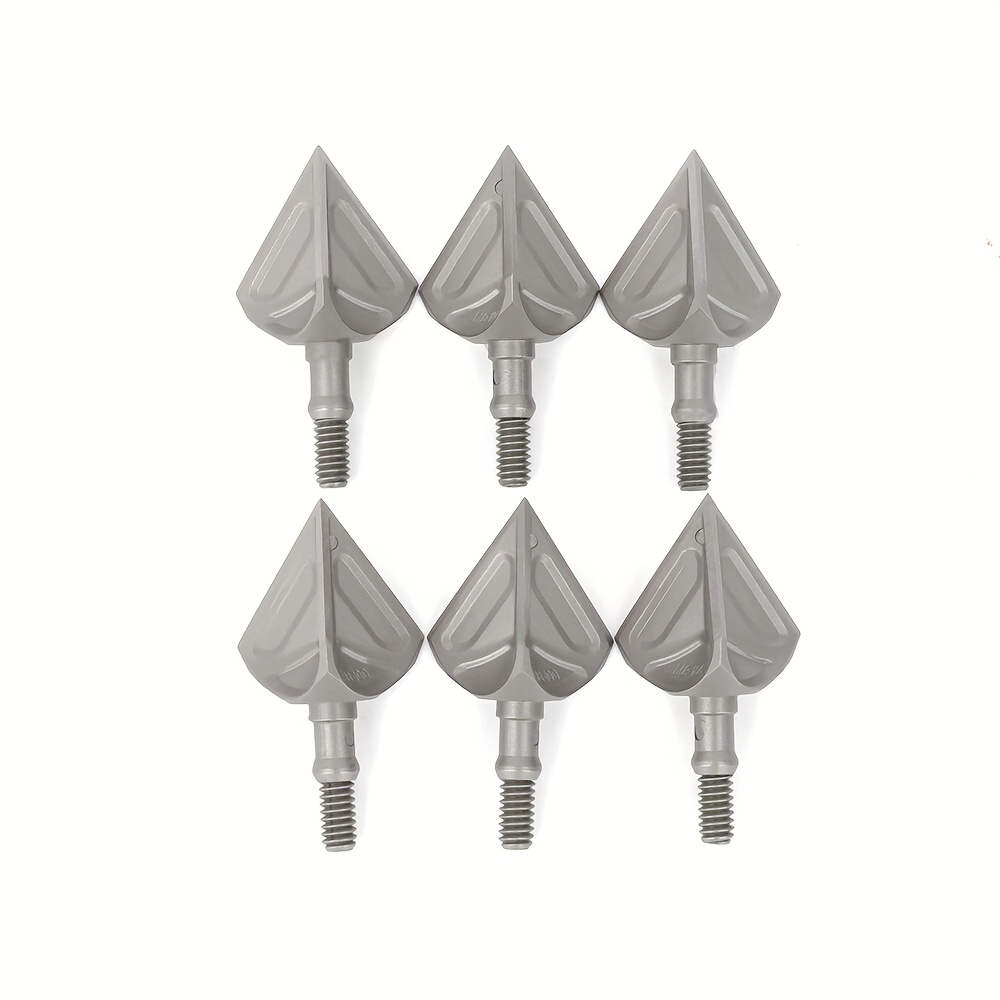 6PCS Archery Broadheads 100 Grain – Stainless Steel Arrowheads for Hunting Bows