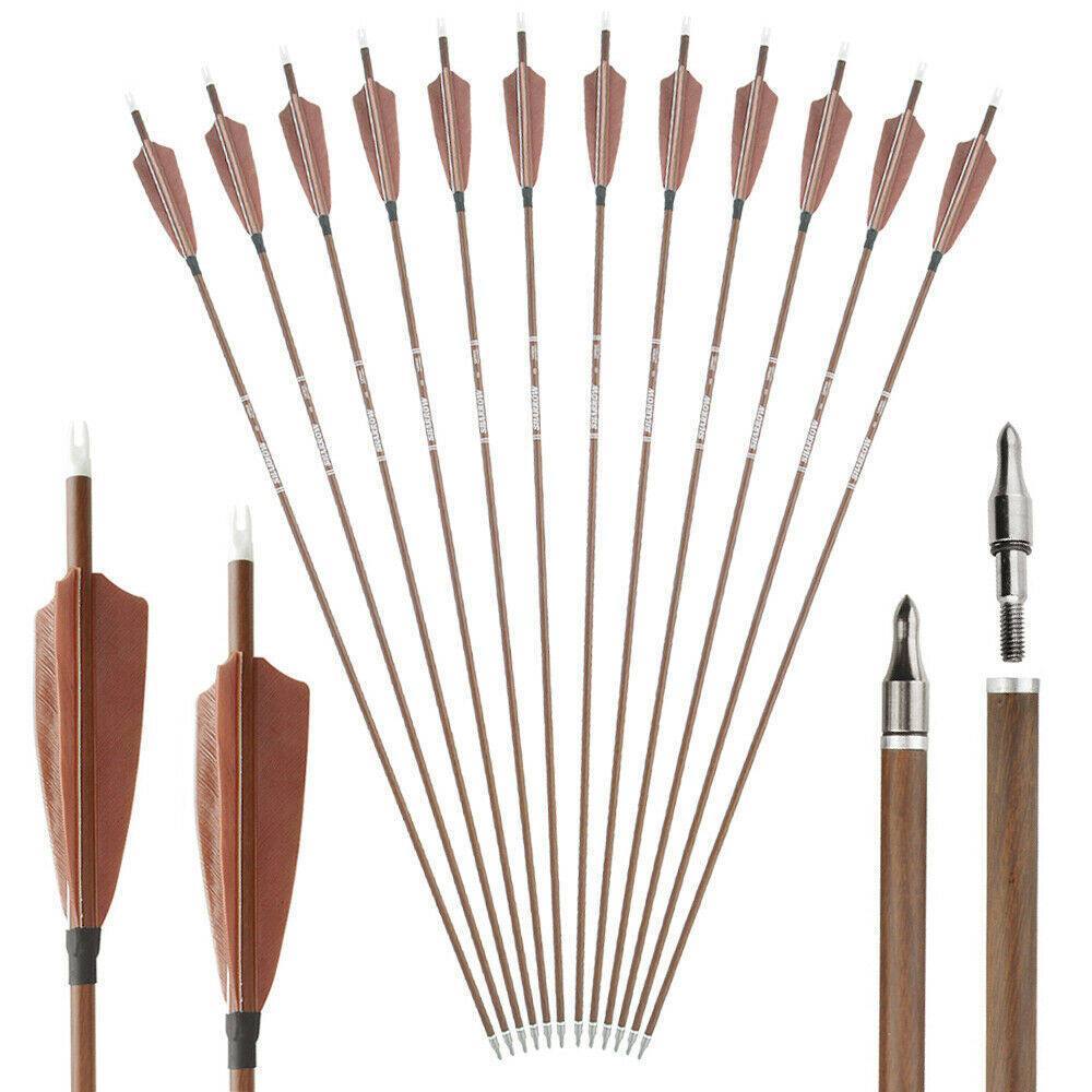 🎯100% Pure Carbon Arrows for Compound & Recurve Bow Hunting-AMEYXGS Archery