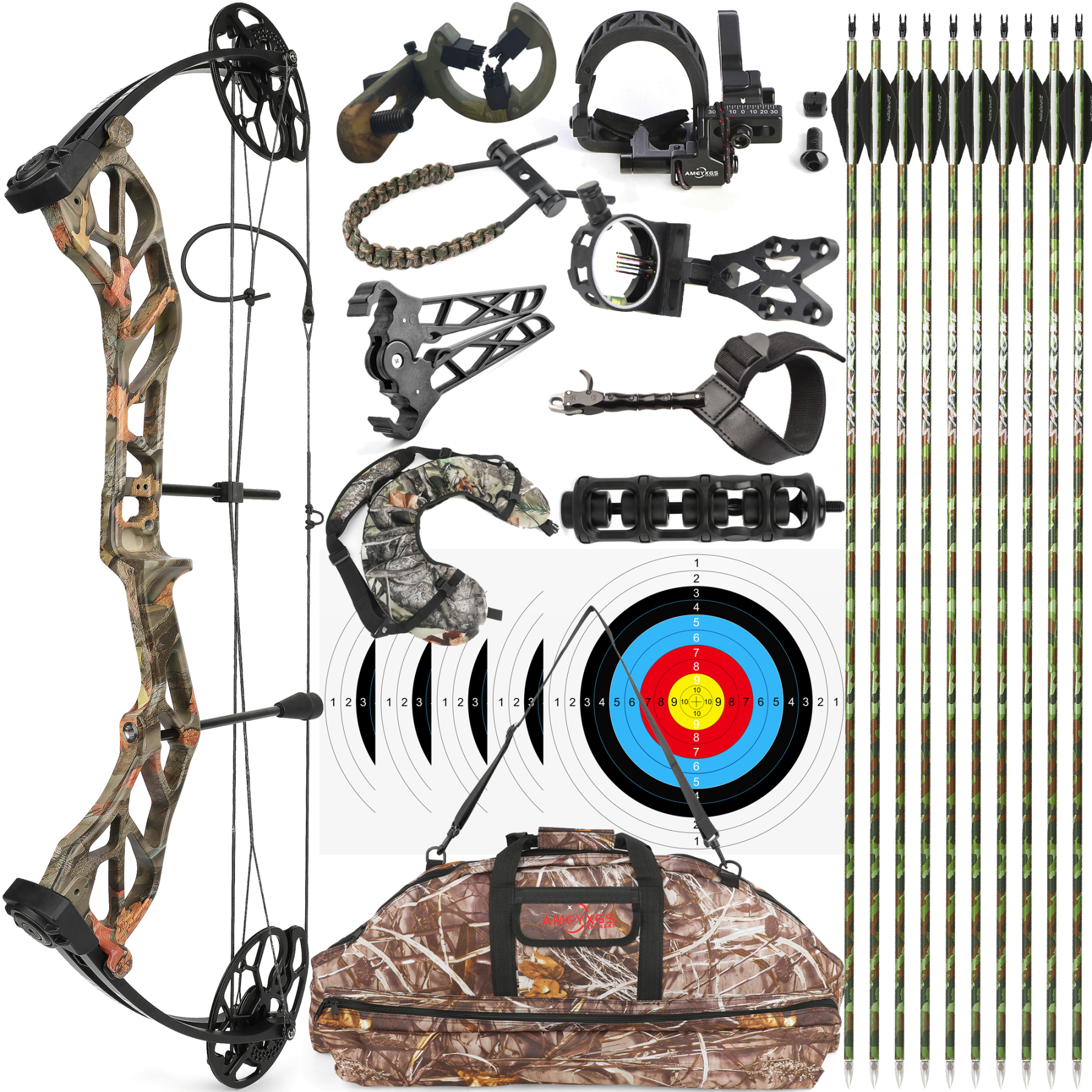 AMEYXGS Archery E8 Compound Bow and Arrows Kit