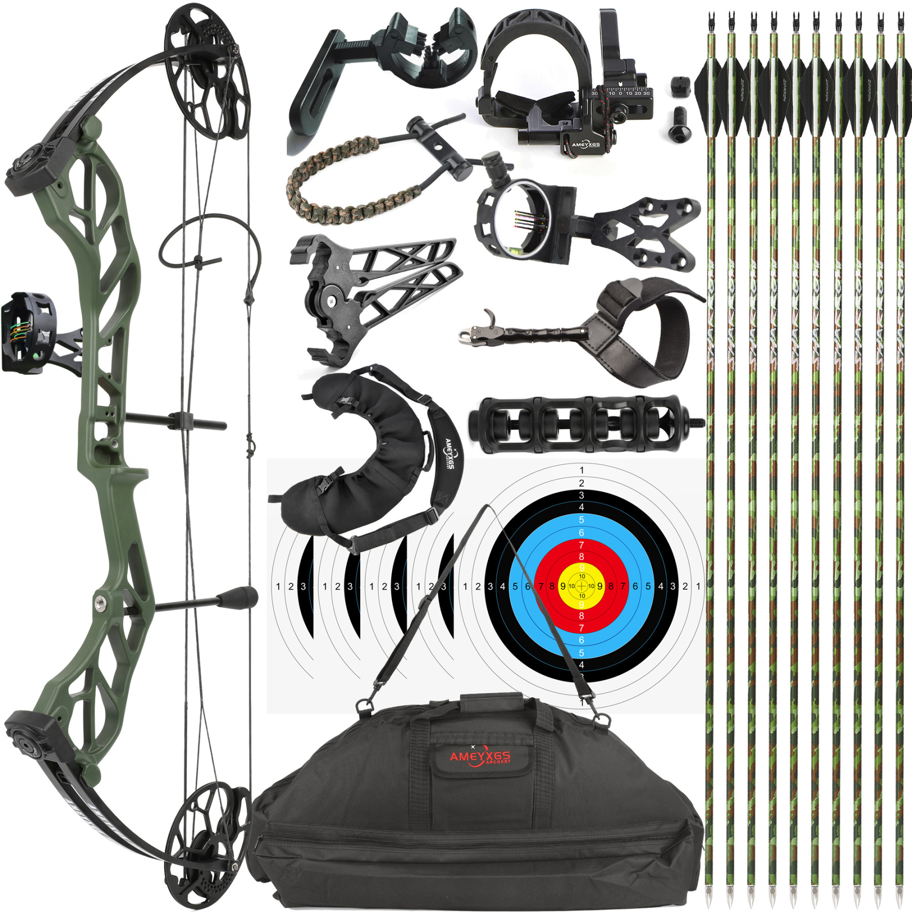 AMEYXGS Archery E8 Compound Bow and Arrows Kit
