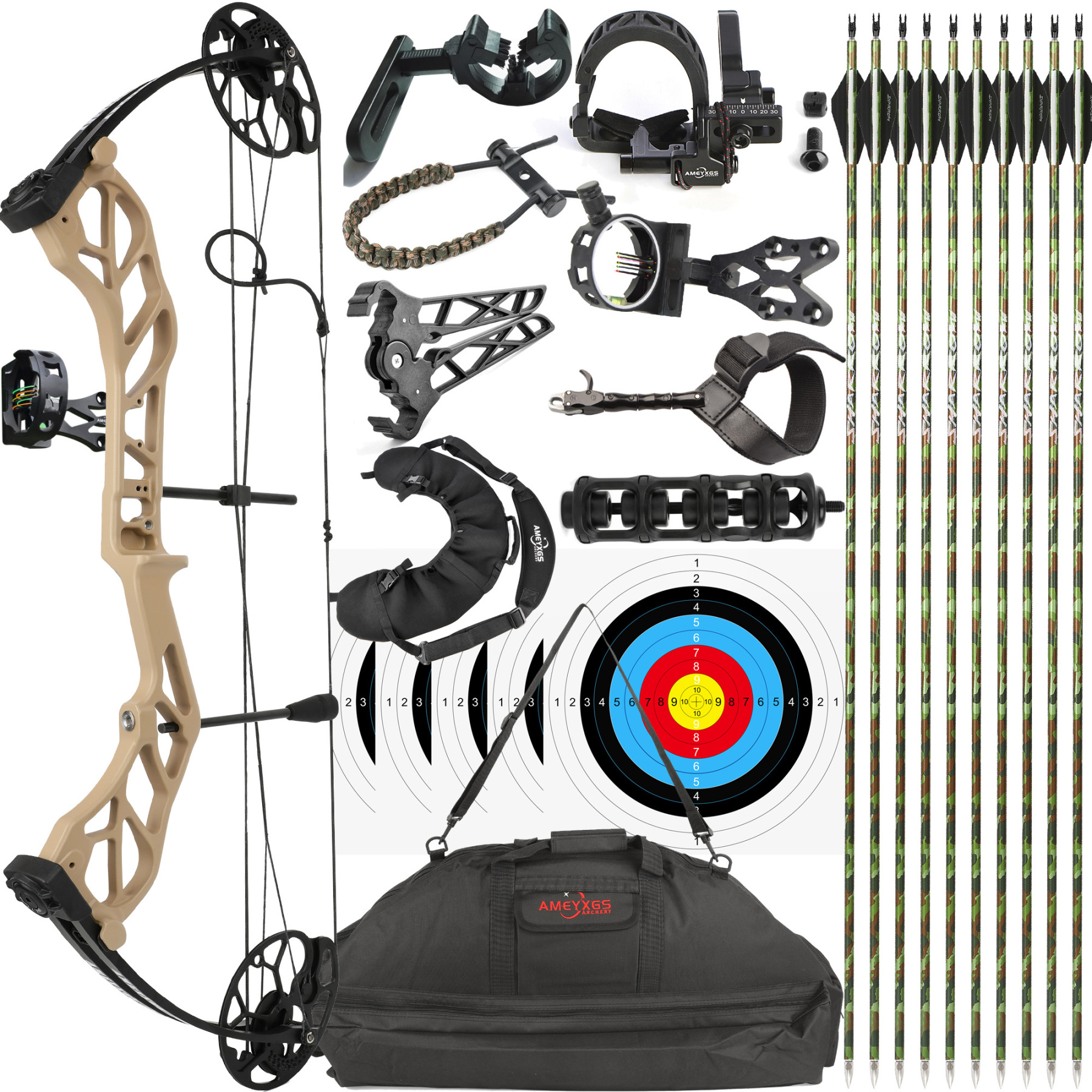 AMEYXGS Archery E8 Compound Bow and Arrows Kit