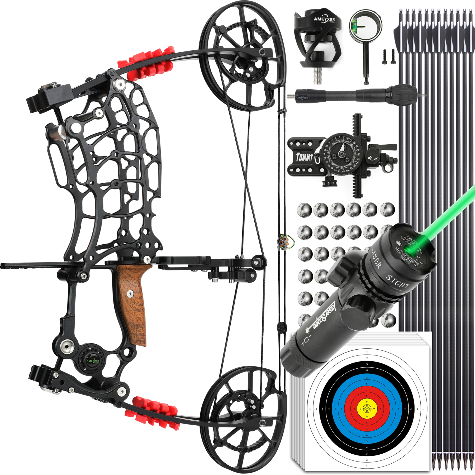 Crossbow Compound Bow Archery & Steel Ball( Right / Left hand )