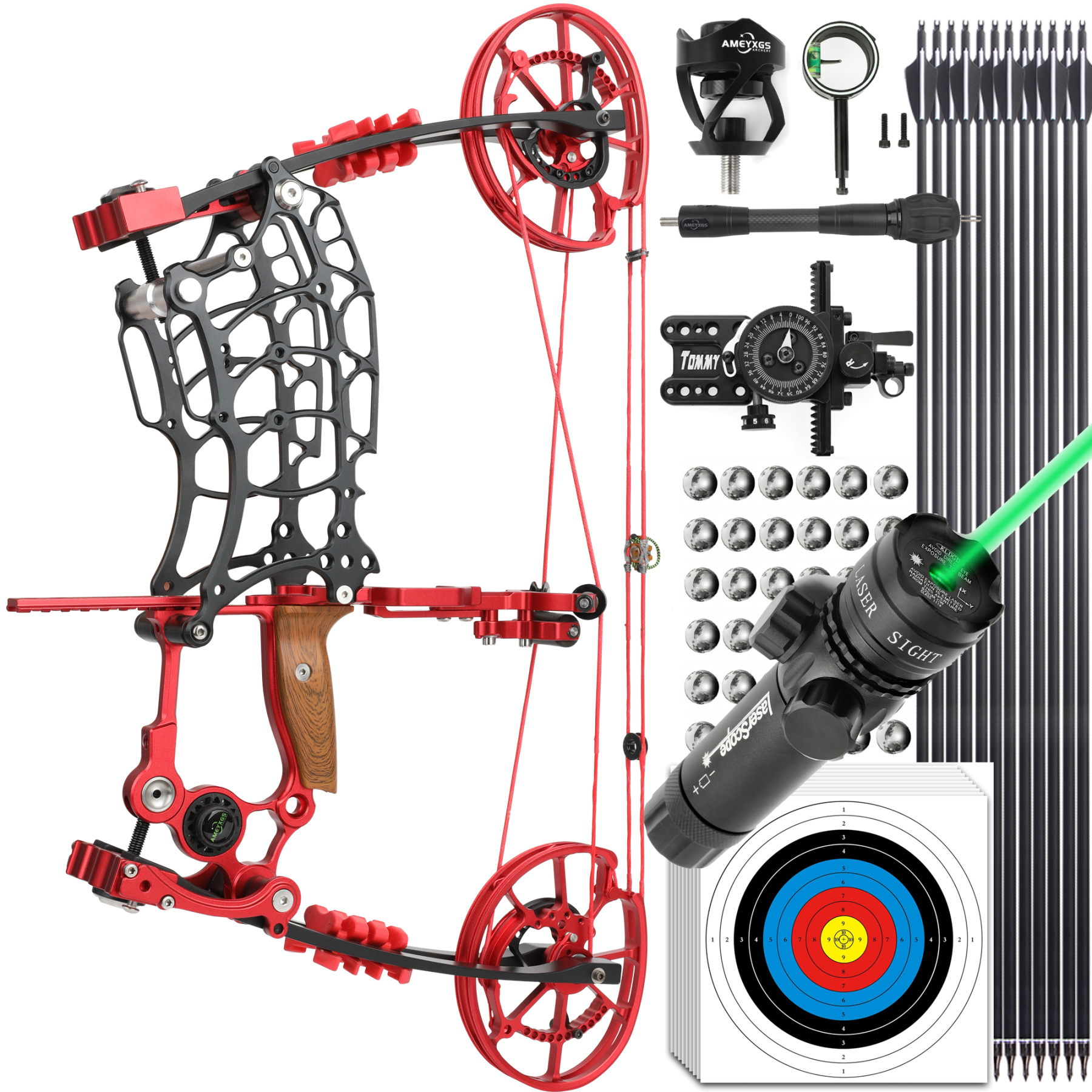 Crossbow Compound Bow Archery & Steel Ball( Right / Left hand )