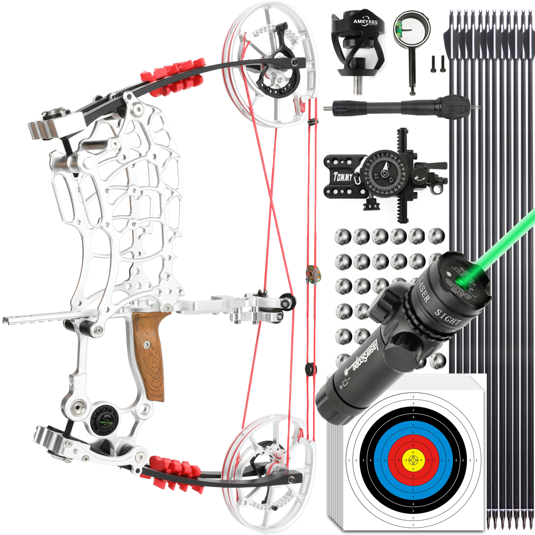 Crossbow Compound Bow Archery & Steel Ball( Right / Left hand )