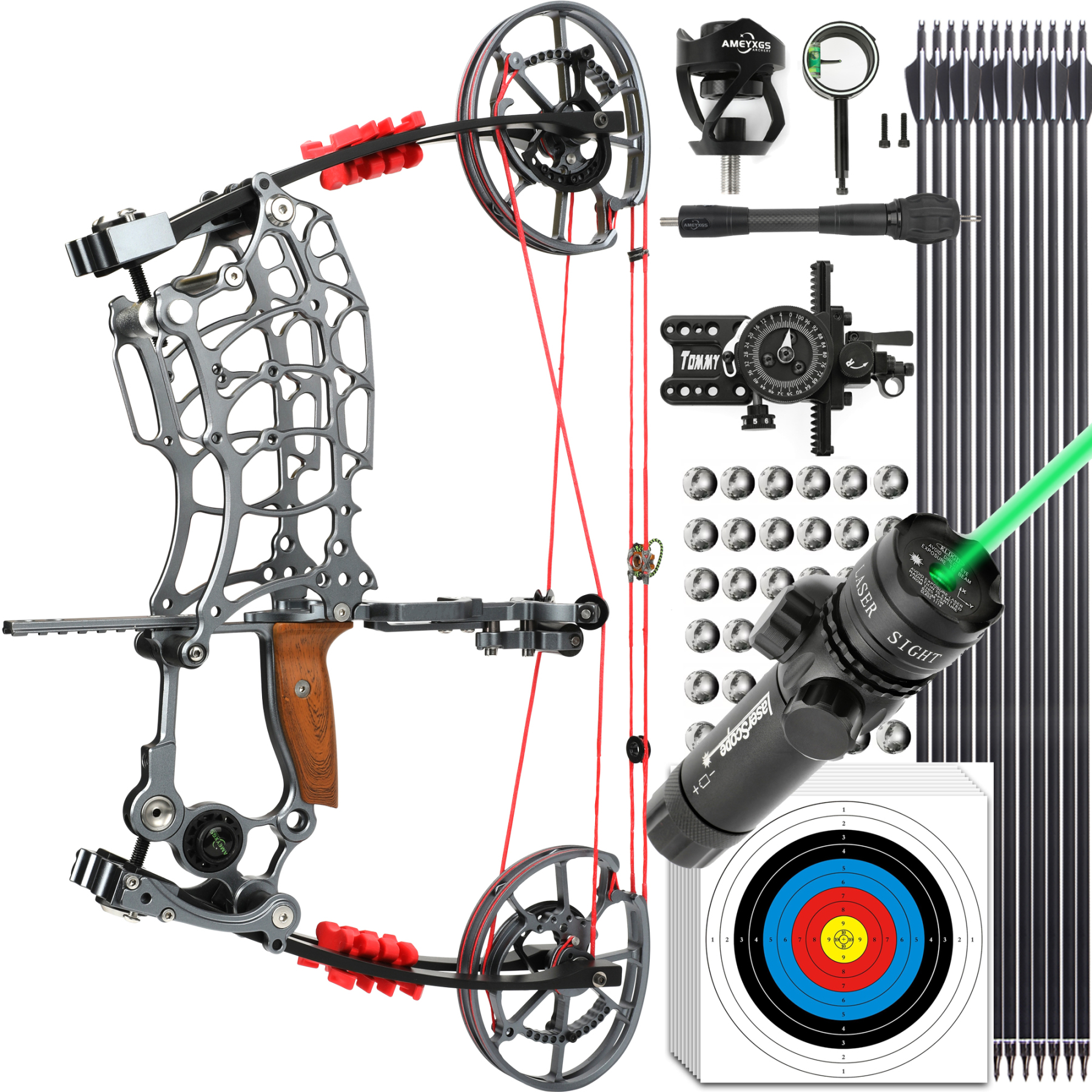 Crossbow Compound Bow Archery & Steel Ball( Right / Left hand )