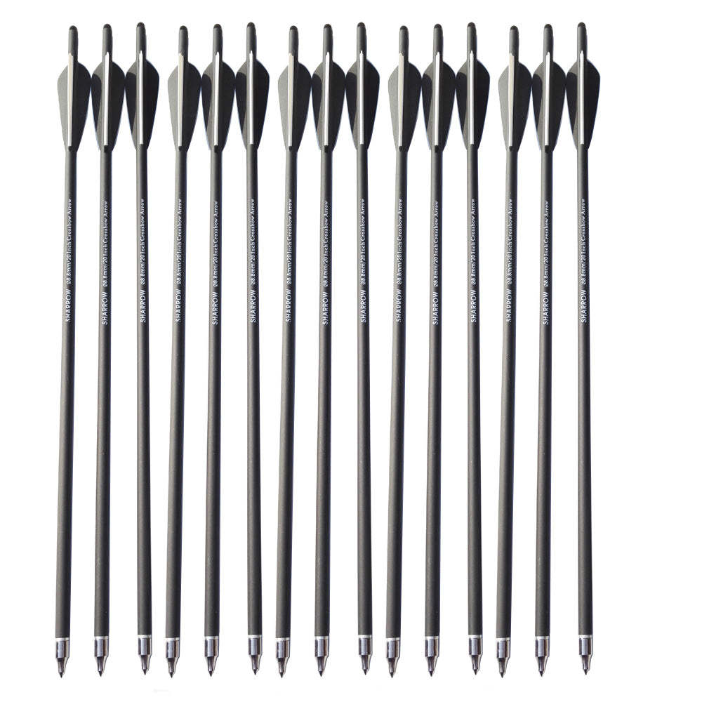 🎯12pcs Crossbow Arrow Bolts Carbon Arrowheads Archery-AMEYXGS Archery