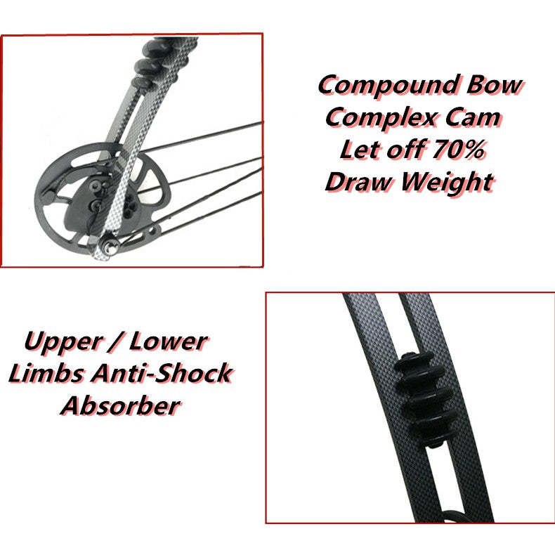 🎯Archery Compound Bow Junxing M107 Adjustable Poundage (35 -55 lbs)-AMEYXGS Archery