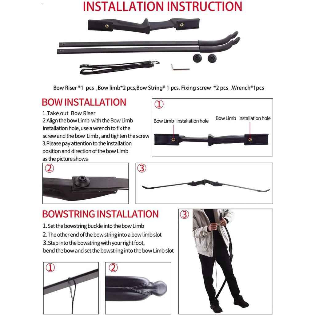🎯AMEYXGS Archery Bow and Arrow Adult - Takedown Recurve Bows Beginner Outdoor-AMEYXGS Archery