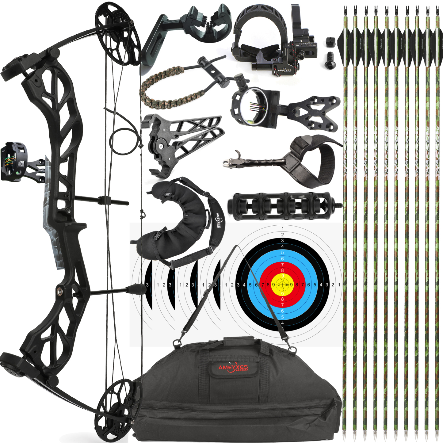 AMEYXGS Archery E8 Compound Bow and Arrows Kit