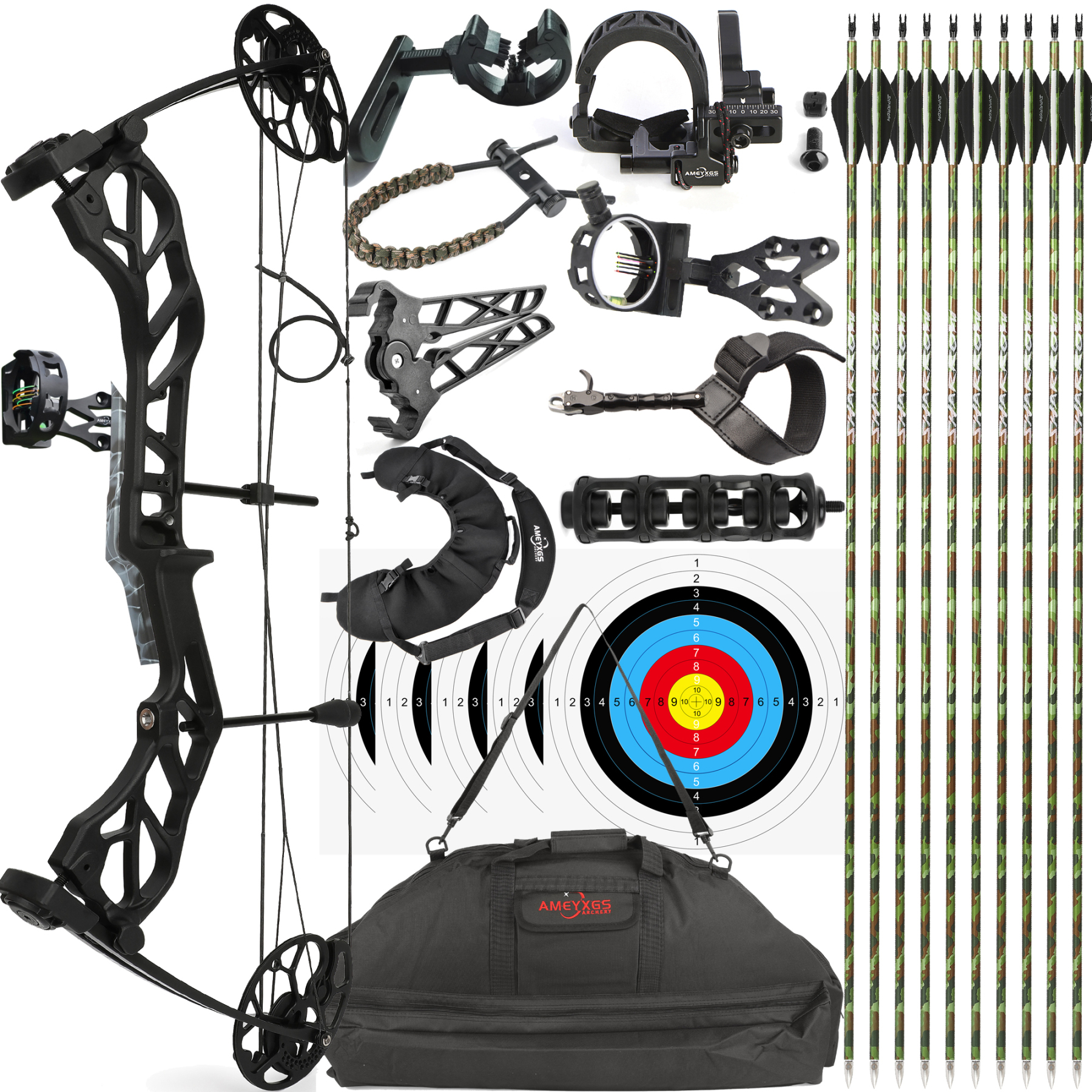 AMEYXGS Archery E8 Compound Bow and Arrows Kit