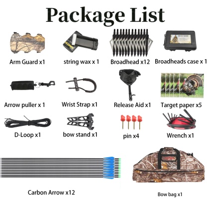 Kaimei Han Compound Bow Kit Hunting & Target Practice 30-60 LBS 