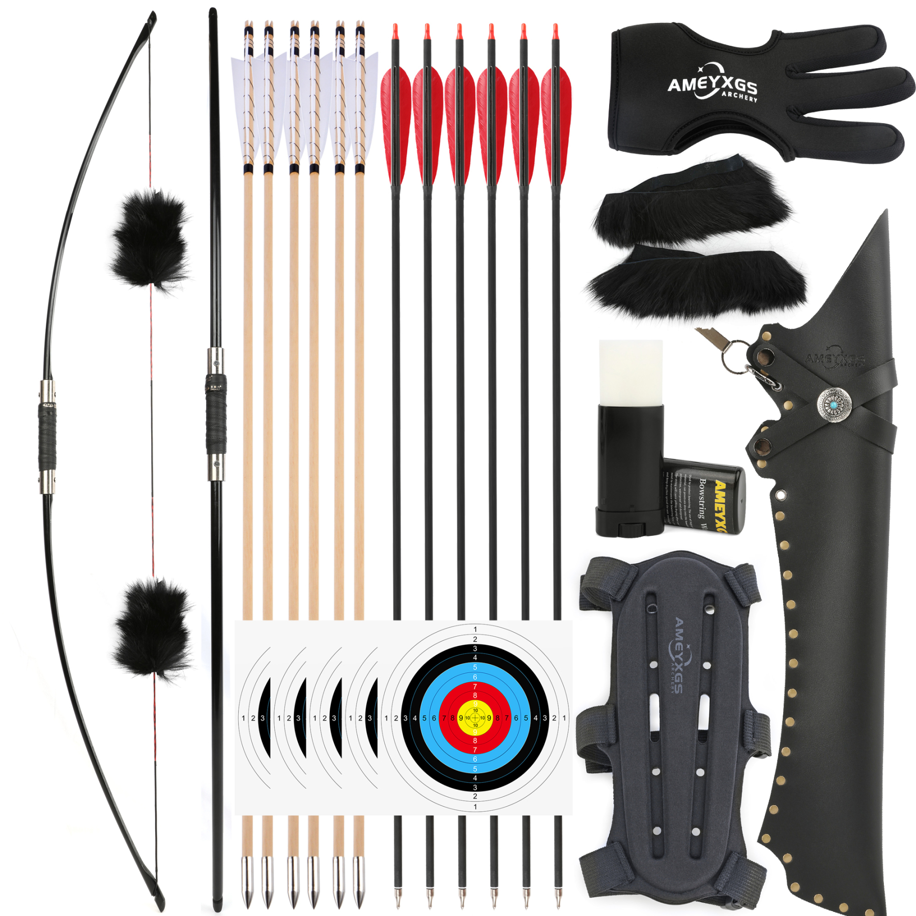 English Longbow Takedown Traditional Archery Hunting
