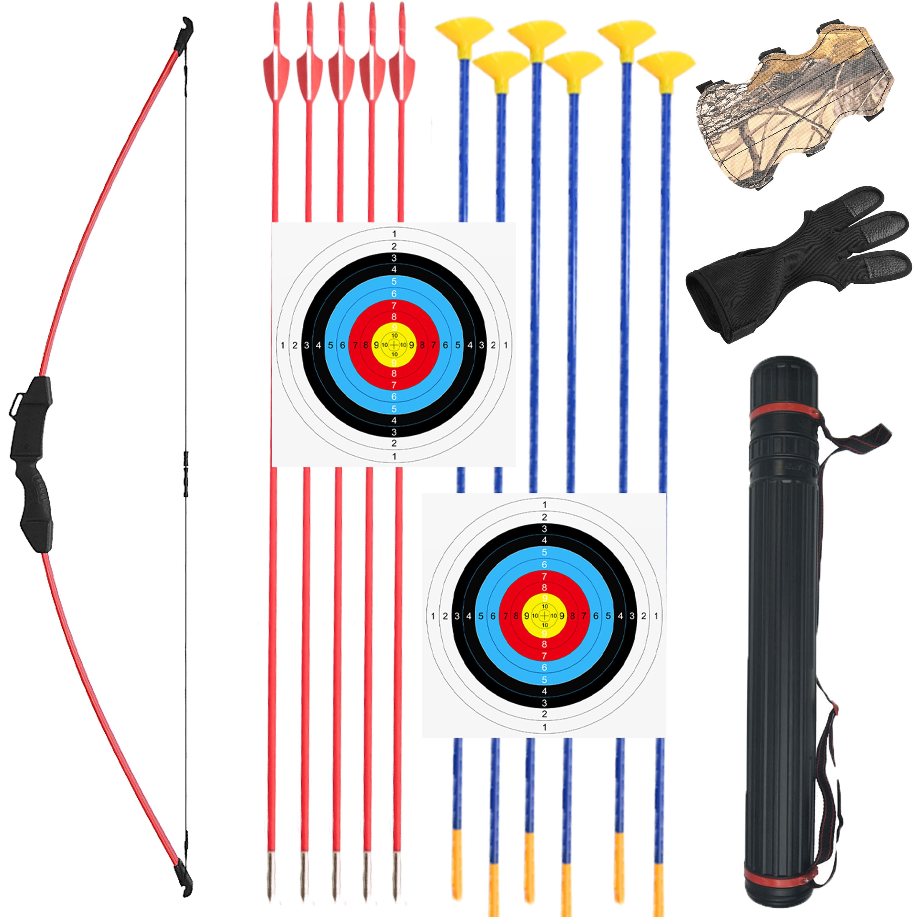 F021 Archery Recurve Bow and Arrow Set for Beginners Children Gift