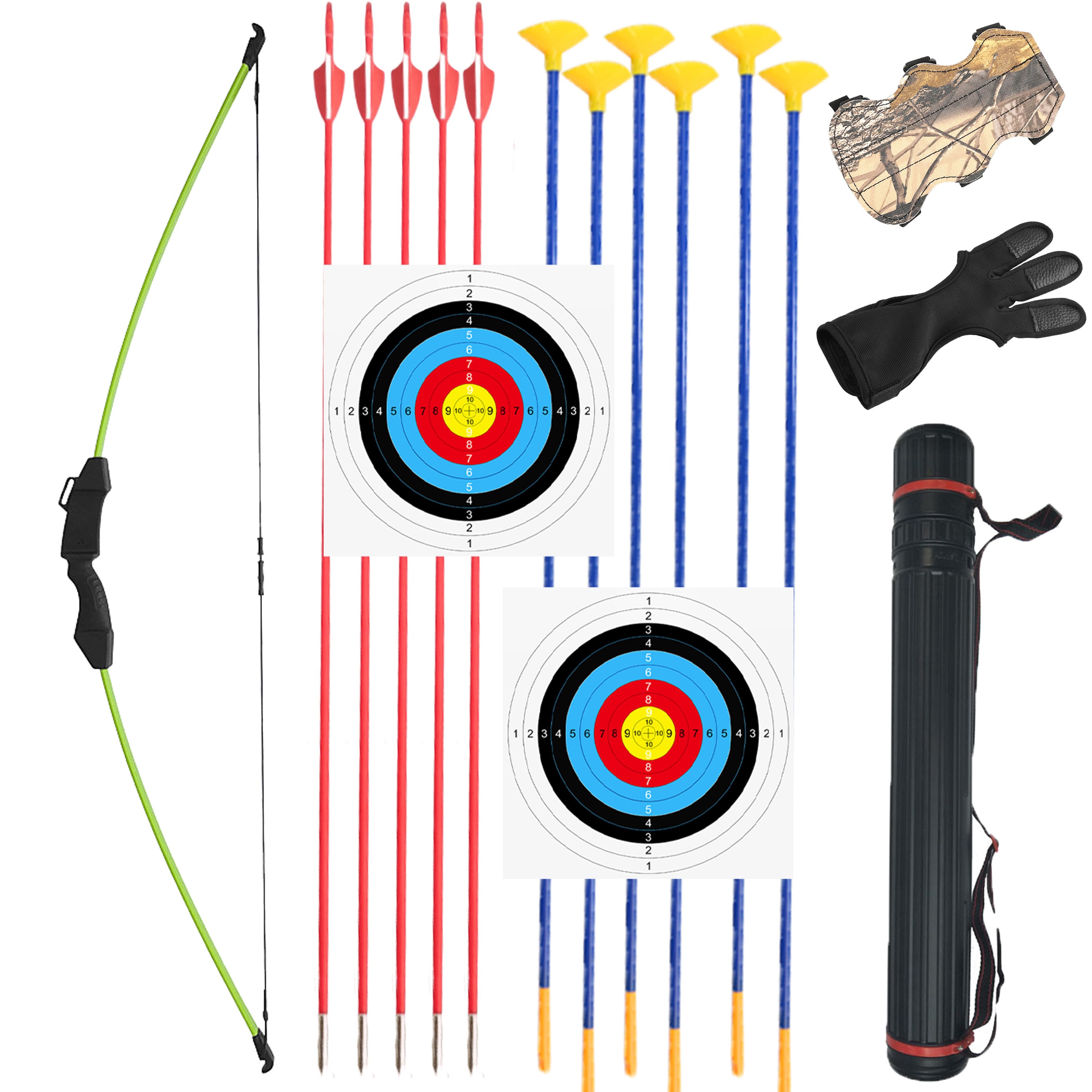 F021 Archery Recurve Bow and Arrow Set for Beginners Children Gift