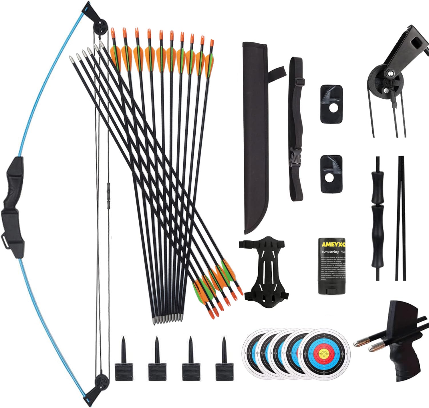 Compound Bow and Arrow Set for Youth Kids Beginner-AMEYXGS Archery