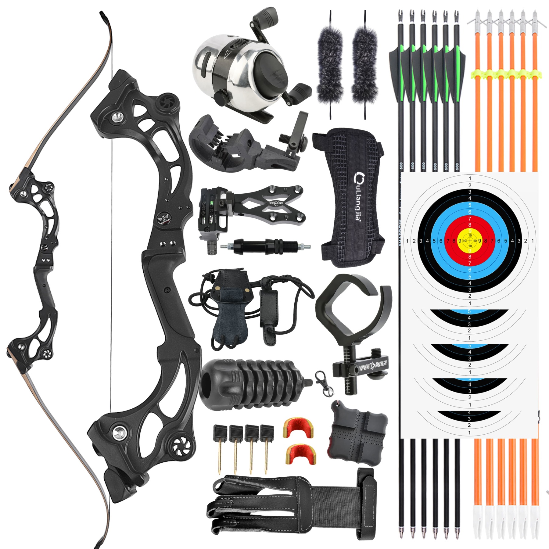 JUNXING F163 Hunting Recurve Bow 64'' Archery Outdoor 30-60lbs