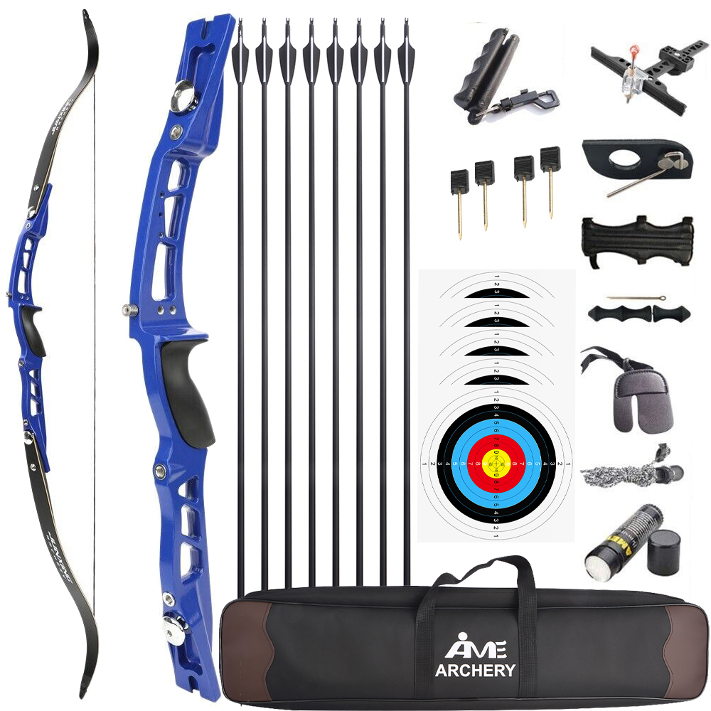JUNXING F167 Recurve Bow 66'' Hunting Bow and Arrows Kit 20-40 LBS