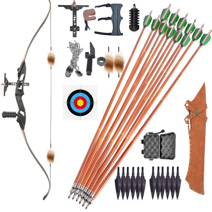 JUNXING F179 Recurve Bow Hunting Archery Set 56"