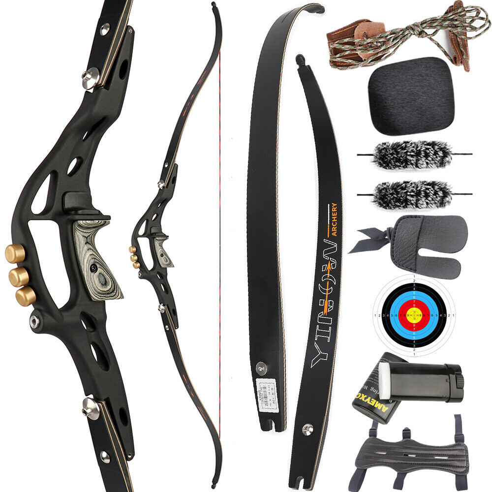 ILF 62'' Recurve Bow 20-50lbs Limbs Bamboo 19'' Riser American Bow