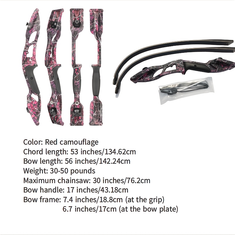 56" Takedown Recurve Bow – Aluminum Alloy, Carbon Arrow Kit