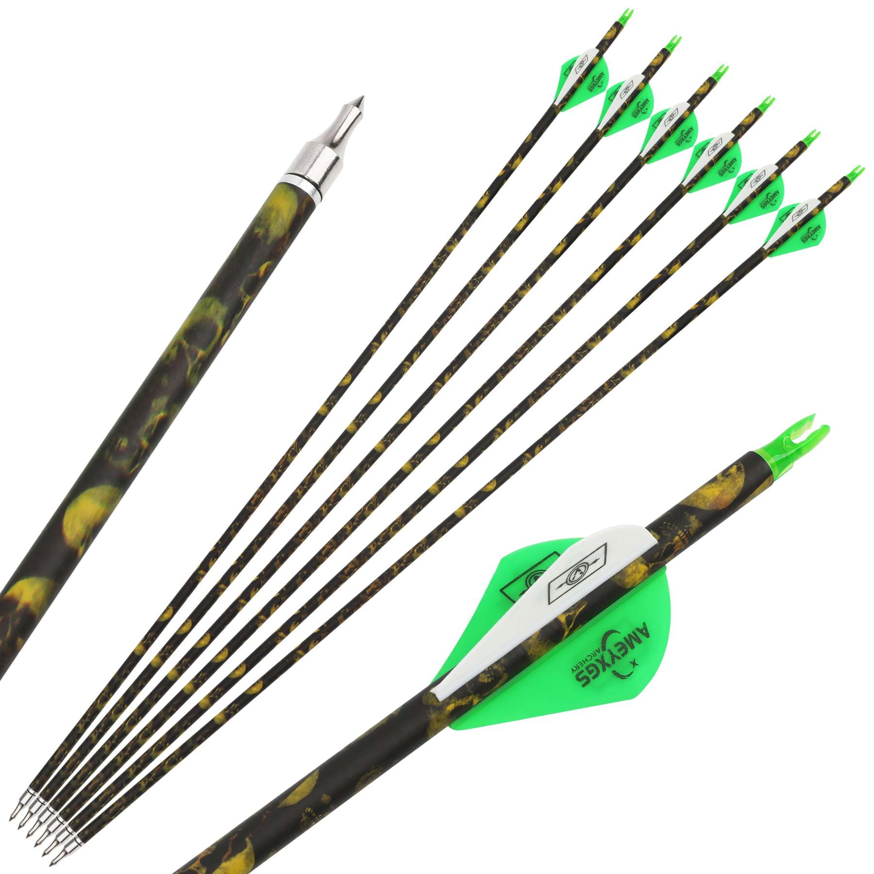 🎯 Carbon Arrows Archery Hunting Targeting Practice for Compound Bow Recurve Bow-AMEYXGS Archery