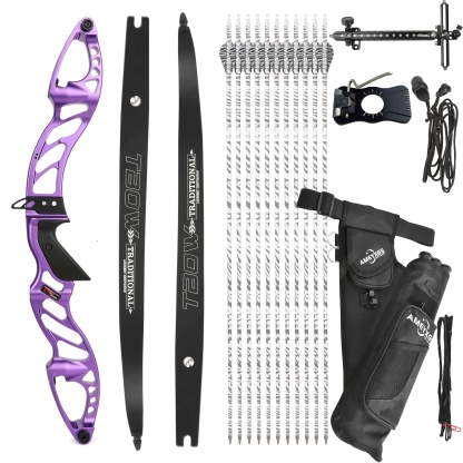 Archery 25-60bs Recurve Bow Kit Takedown Hunting Bow