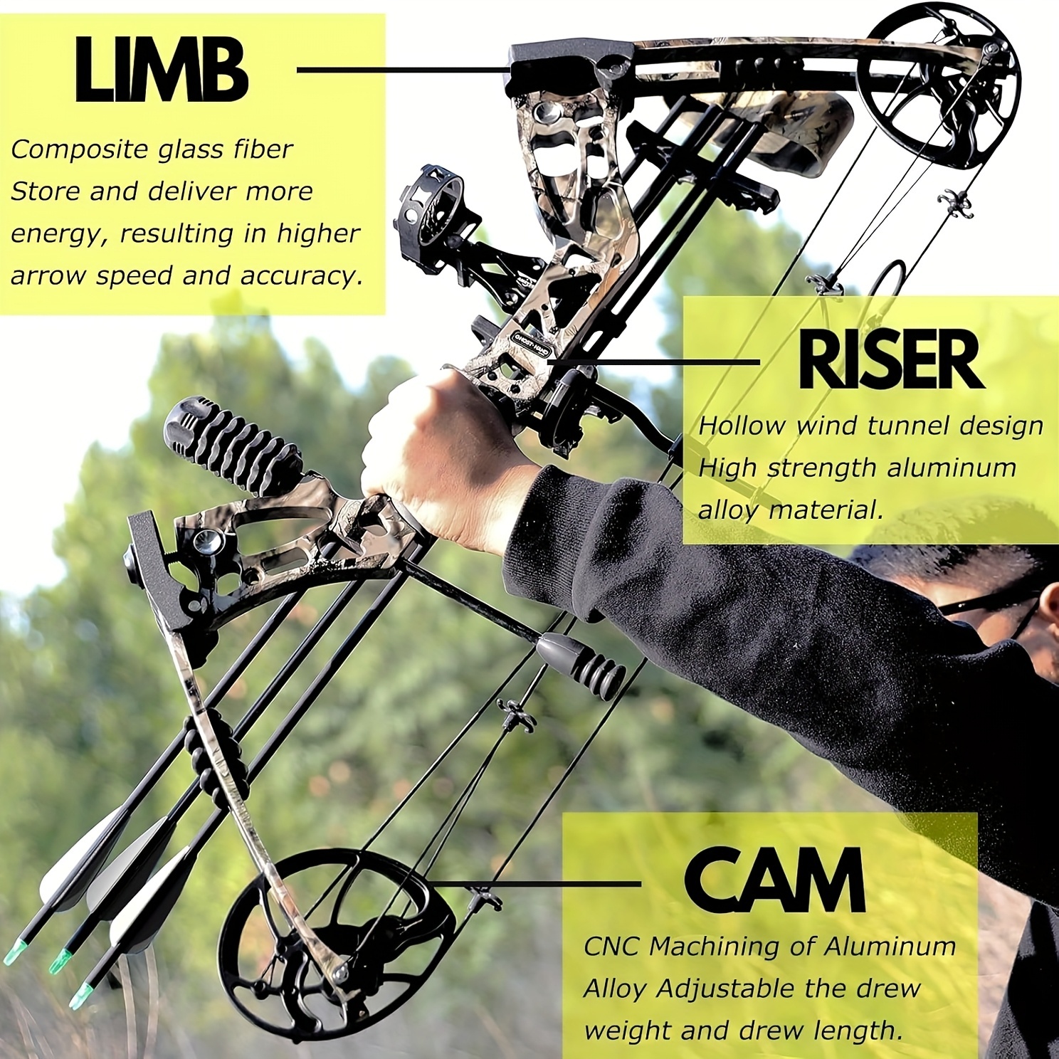 Archery Hunting Ultimate Compound Bow Kit 30-70 LBS for Hunters & Archery Lover