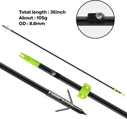 Hunting 62'' Recurve Bow Archery for Target Practice Bowfishing