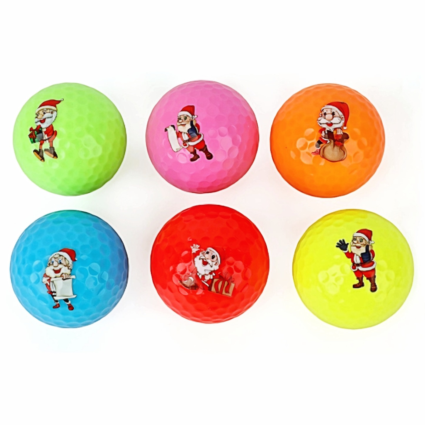 Christmas Santa Golf Balls Holiday Gift for Men & Women, 6pcs/pack 