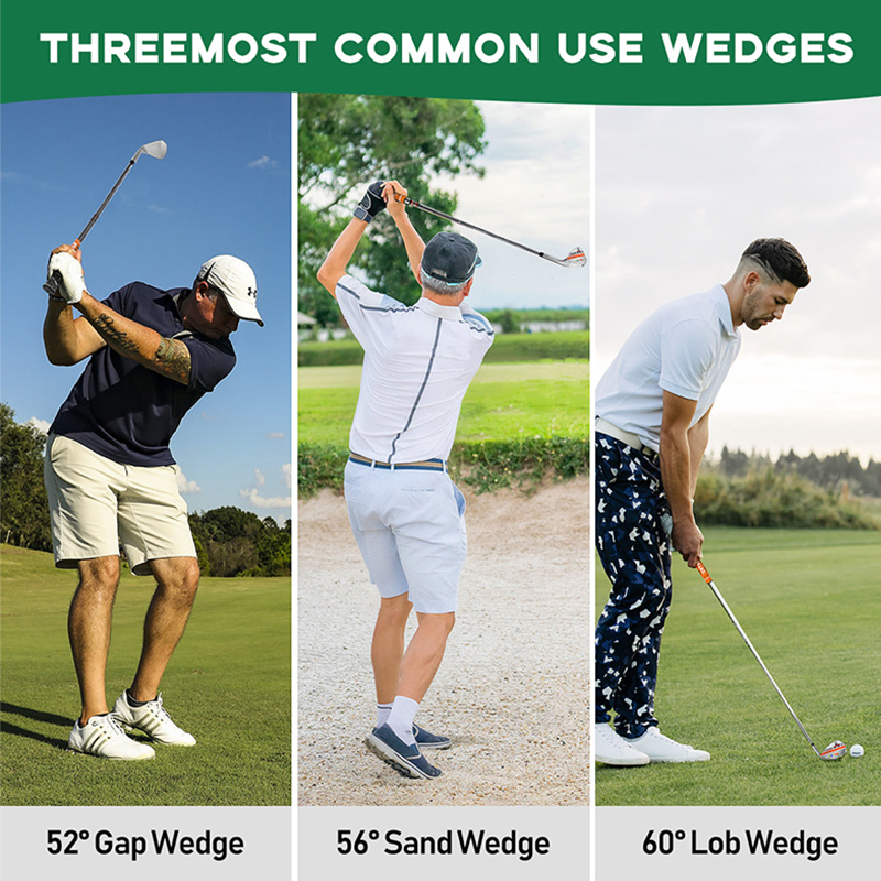 Golf Wedge Set 52° 56° 60° Gap Sand Lob Clubs for Short Game