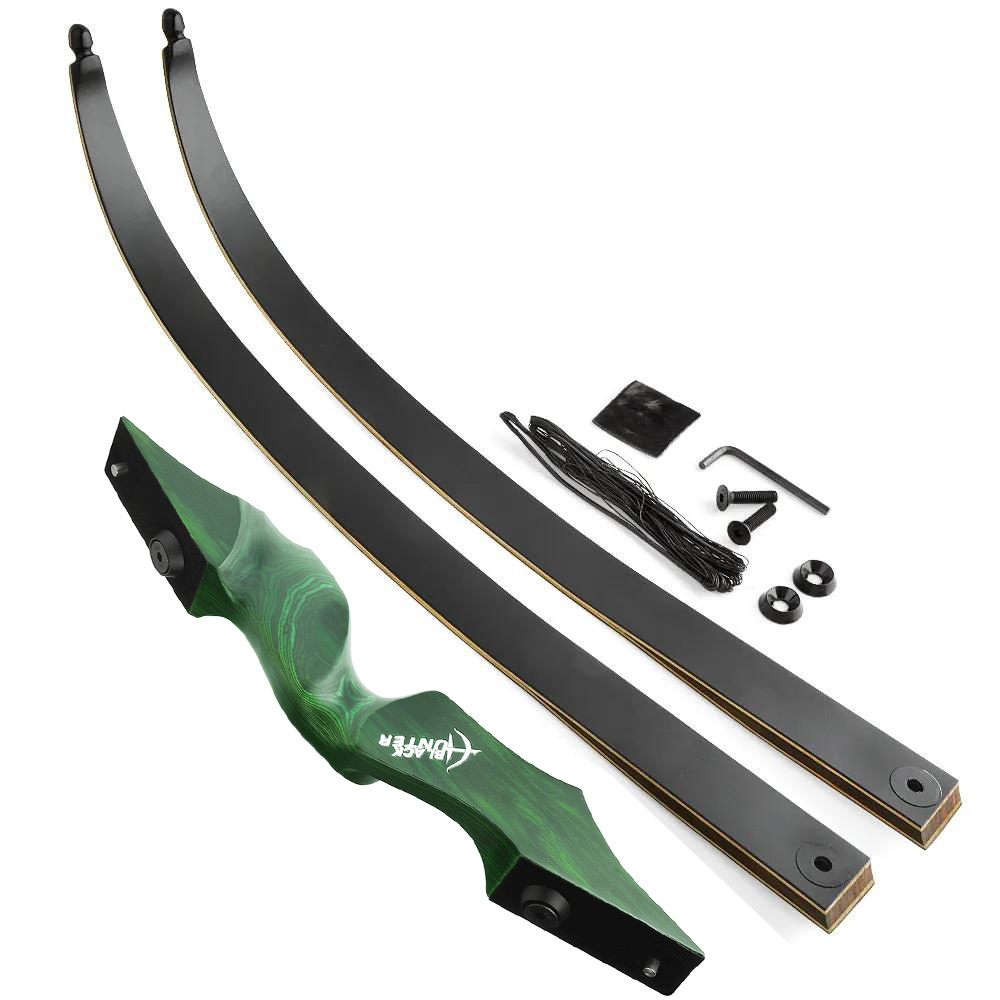 BLACK HUNTER 60'' Archery Traditional Hunting 20-60LBS Recurve Bow RH&LH