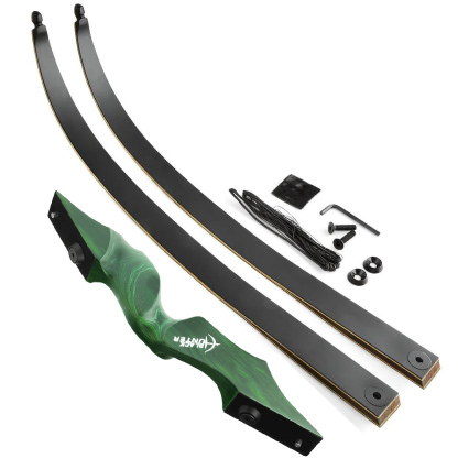 BLACK HUNTER 60'' Archery Traditional Hunting 20-60LBS Recurve Bow RH&LH