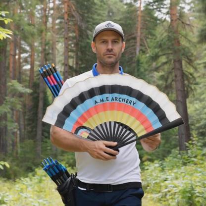 Folding Fan with Target Color for Arcehry Festival