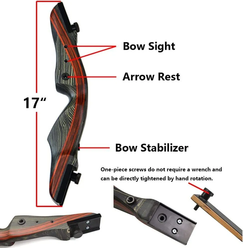 62inch Hunting Recurve Bow Full Set with Case 20-50lbs