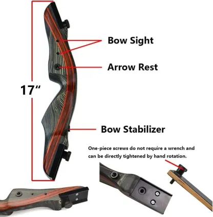 62inch Hunting Recurve Bow Full Set with Case 20-50lbs