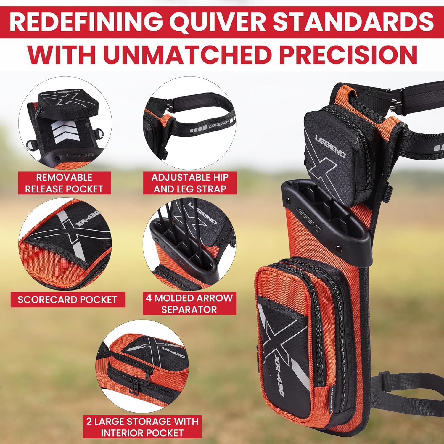 Legend XR430 Archery Field Hip Arrow Quiver