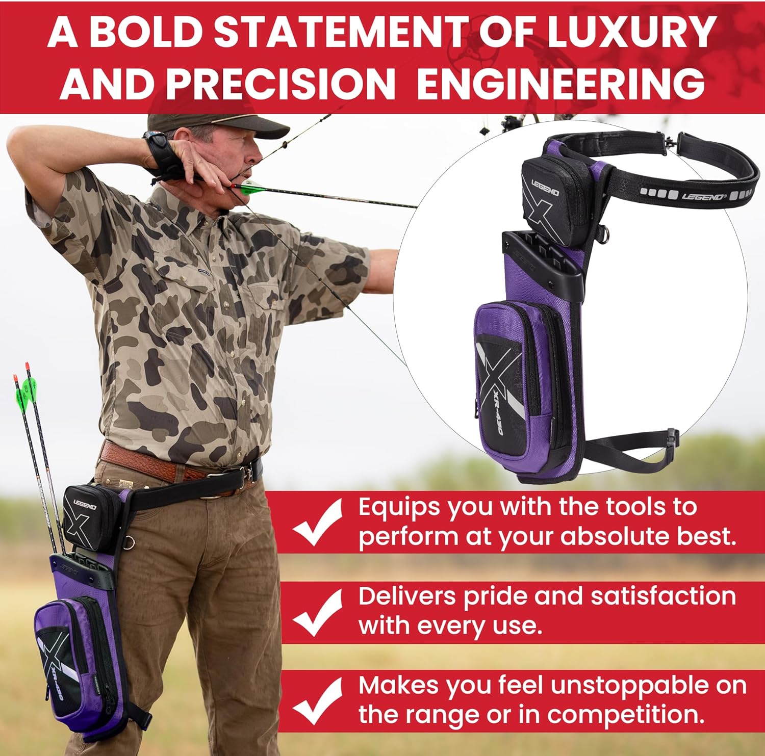 Legend XR430 Archery Field Hip Arrow Quiver