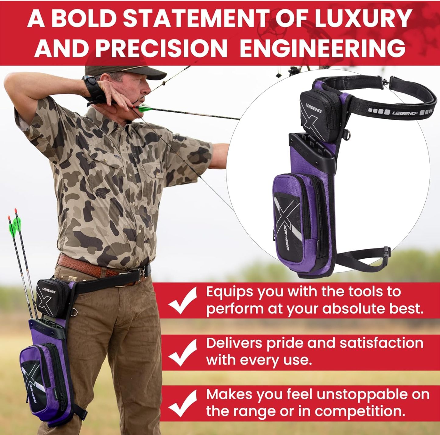 Legend XR430 Archery Field Hip Arrow Quiver