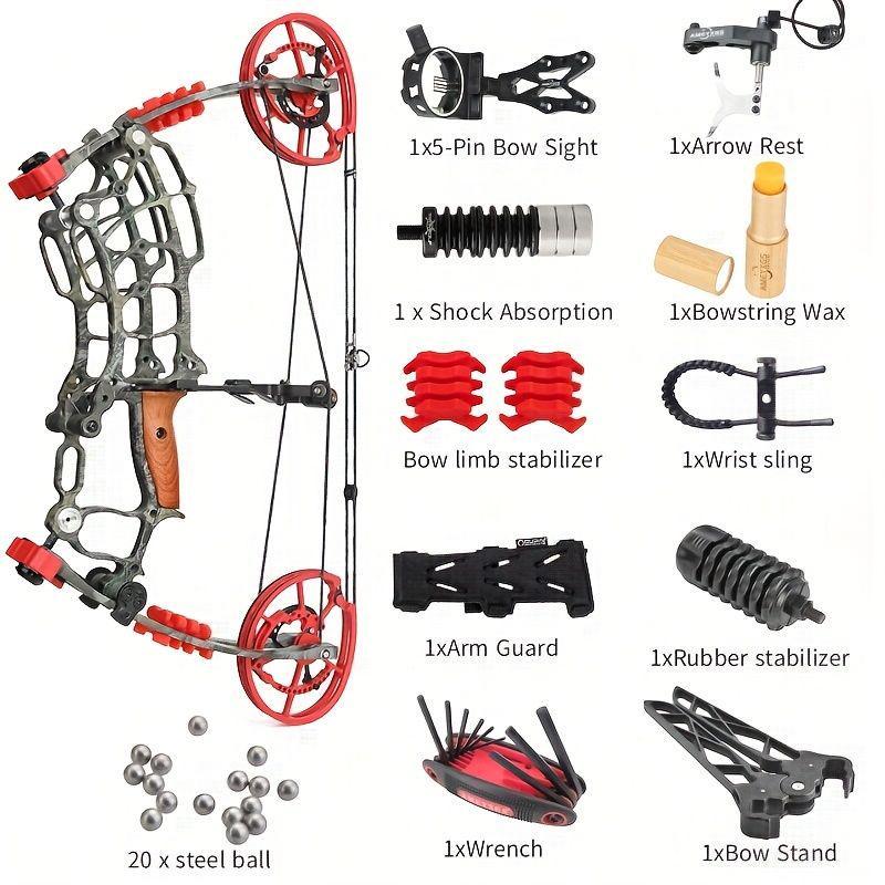 AMEYXGS Archery Dual Purpose Compound Bow Kit 30-60lbs