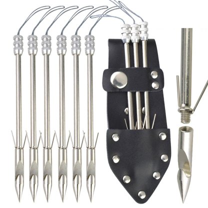 Bowfishing Darts Arrowhead Slingshot Catapult Tips Quiver