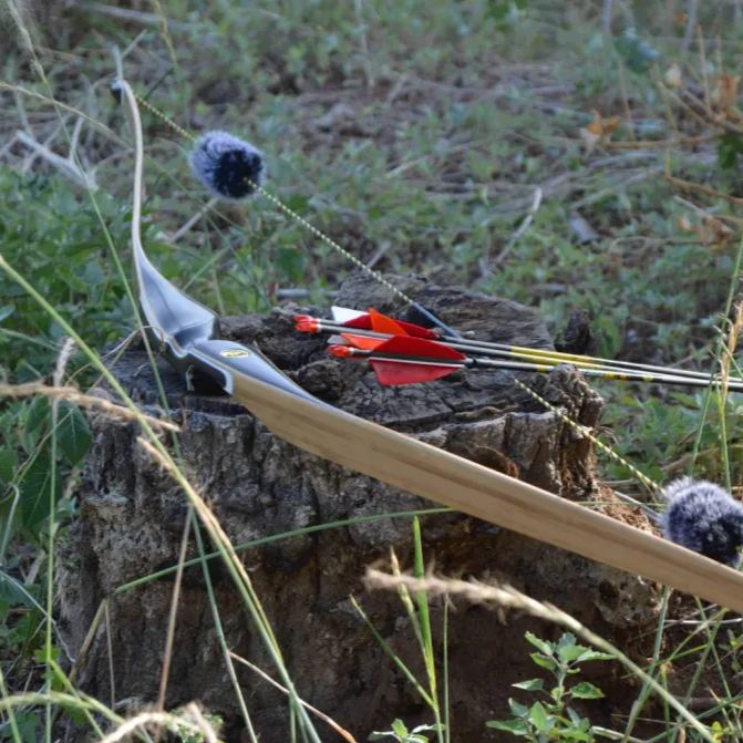 AMEYXGS Flame Series Hunting Bow, American Longbow, Purple & Blue