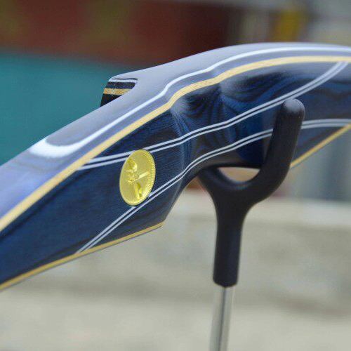 AMEYXGS Flame Series Hunting Bow, American Longbow, Purple & Blue